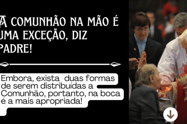 Comungar na mão?A Comunhão na mão é uma exceção, diz padre